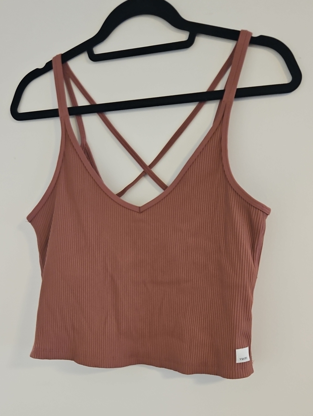 Vuori Rust Ribbed Strappy Tank Top